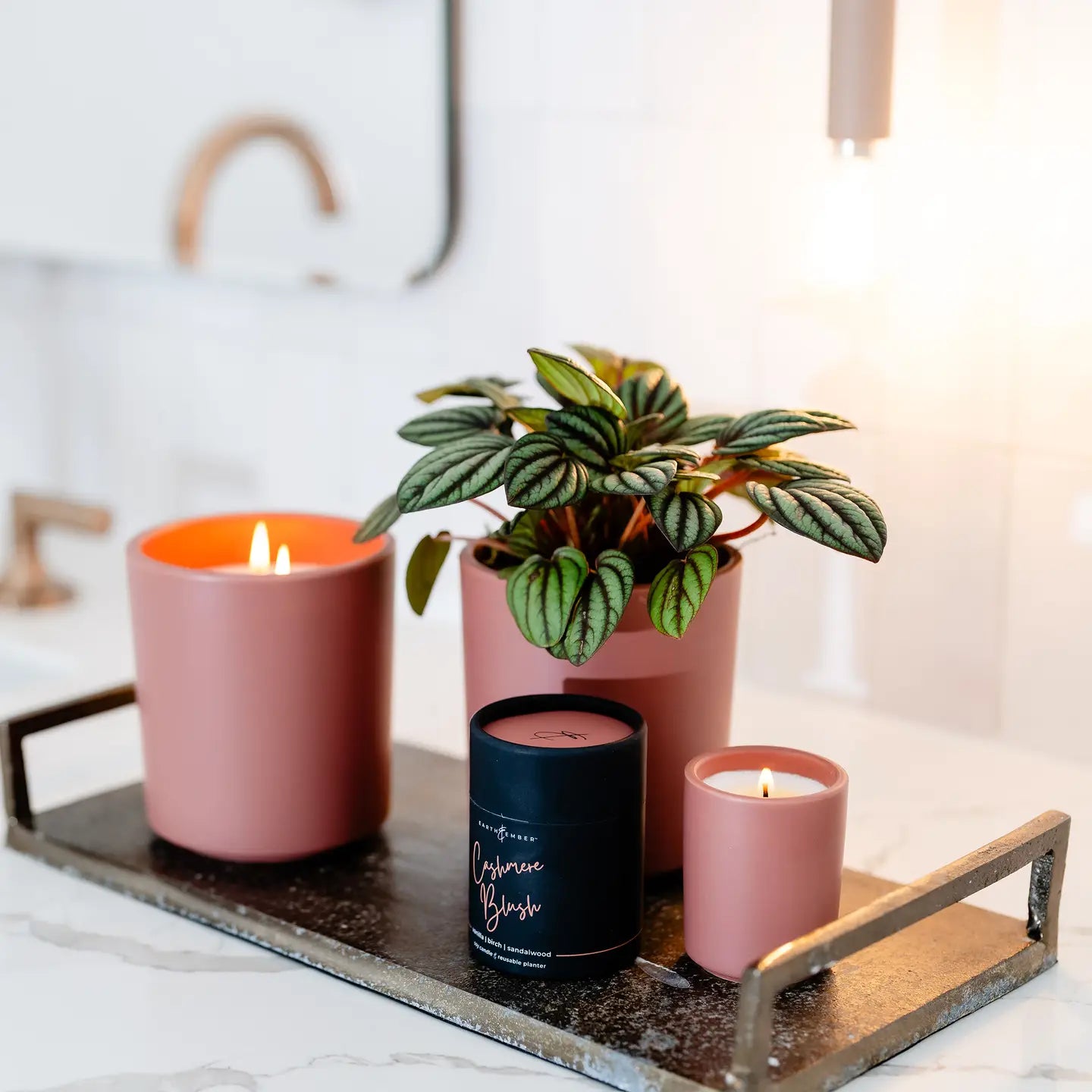 Earth & Ember 13 oz Candle: Cashmere Blush