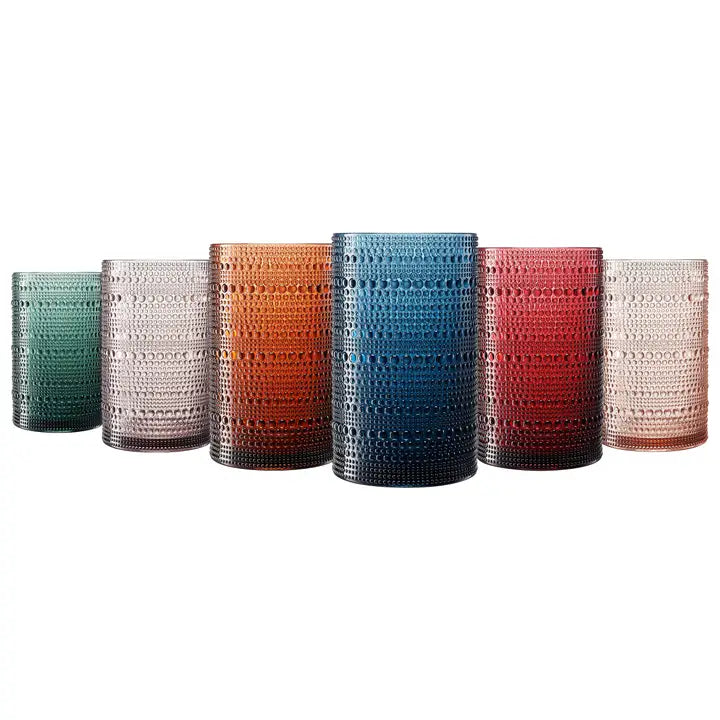 Acrylic Unbreakbale Hobnail Highball Glass, Set of 6