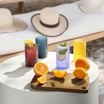 Acrylic Unbreakbale Hobnail Highball Glass, Set of 6