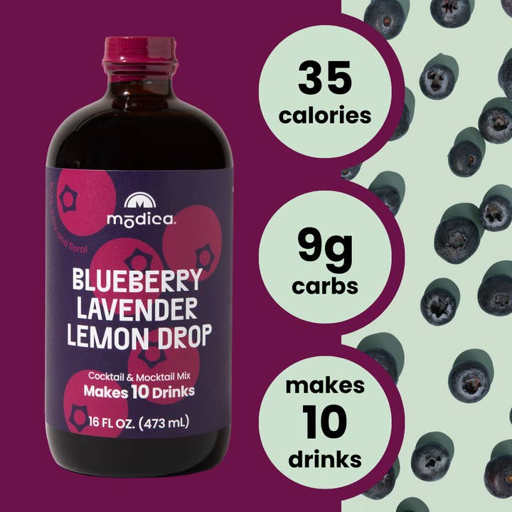 Blueberry Lavender Lemon Drop Cocktail & Mocktail Mix + Kit