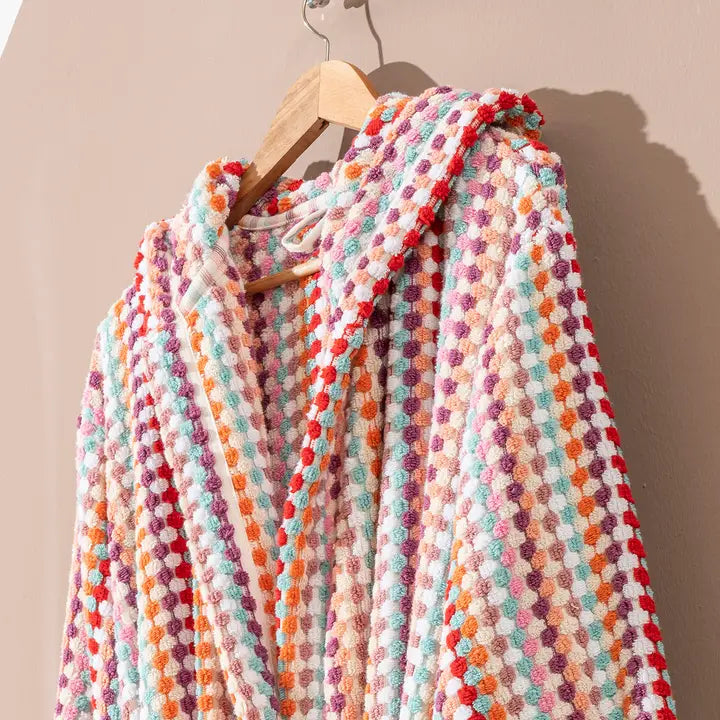 Pompom Bathrobe Handloom Turkish Cotton Resort Heavy Luxury