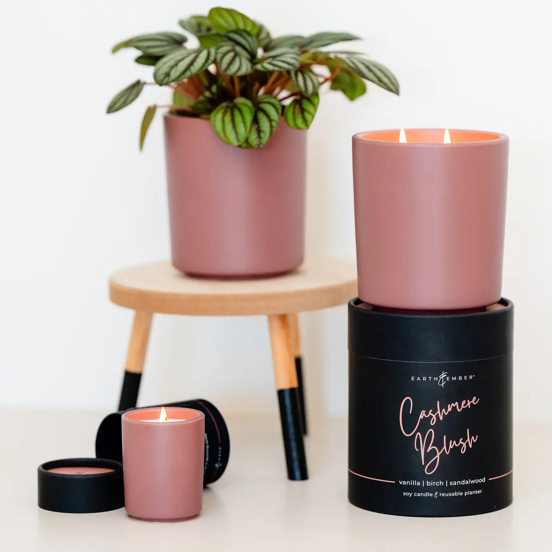 Earth & Ember 13 oz Candle: Cashmere Blush