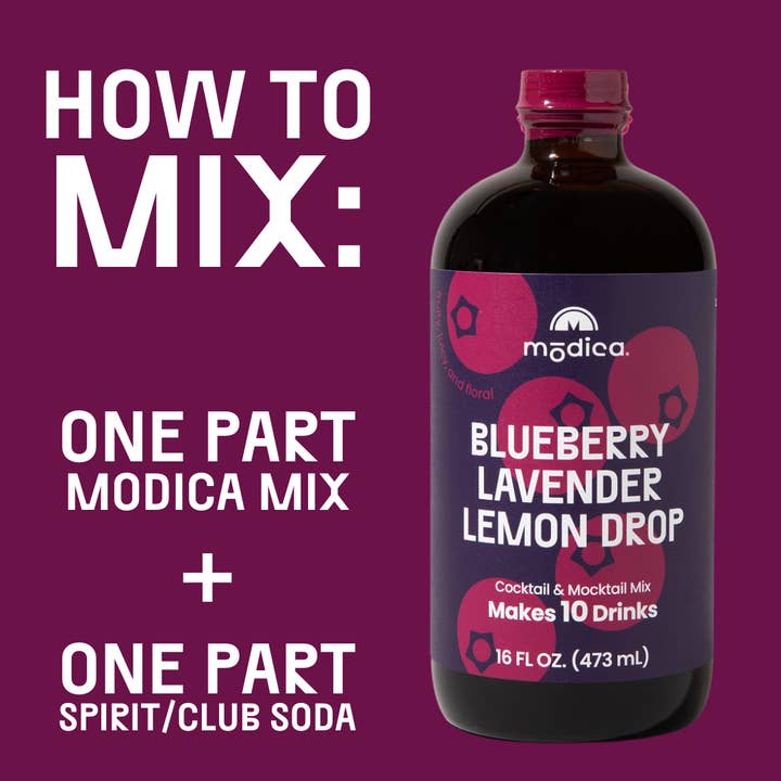 Blueberry Lavender Lemon Drop Cocktail & Mocktail Mix + Kit