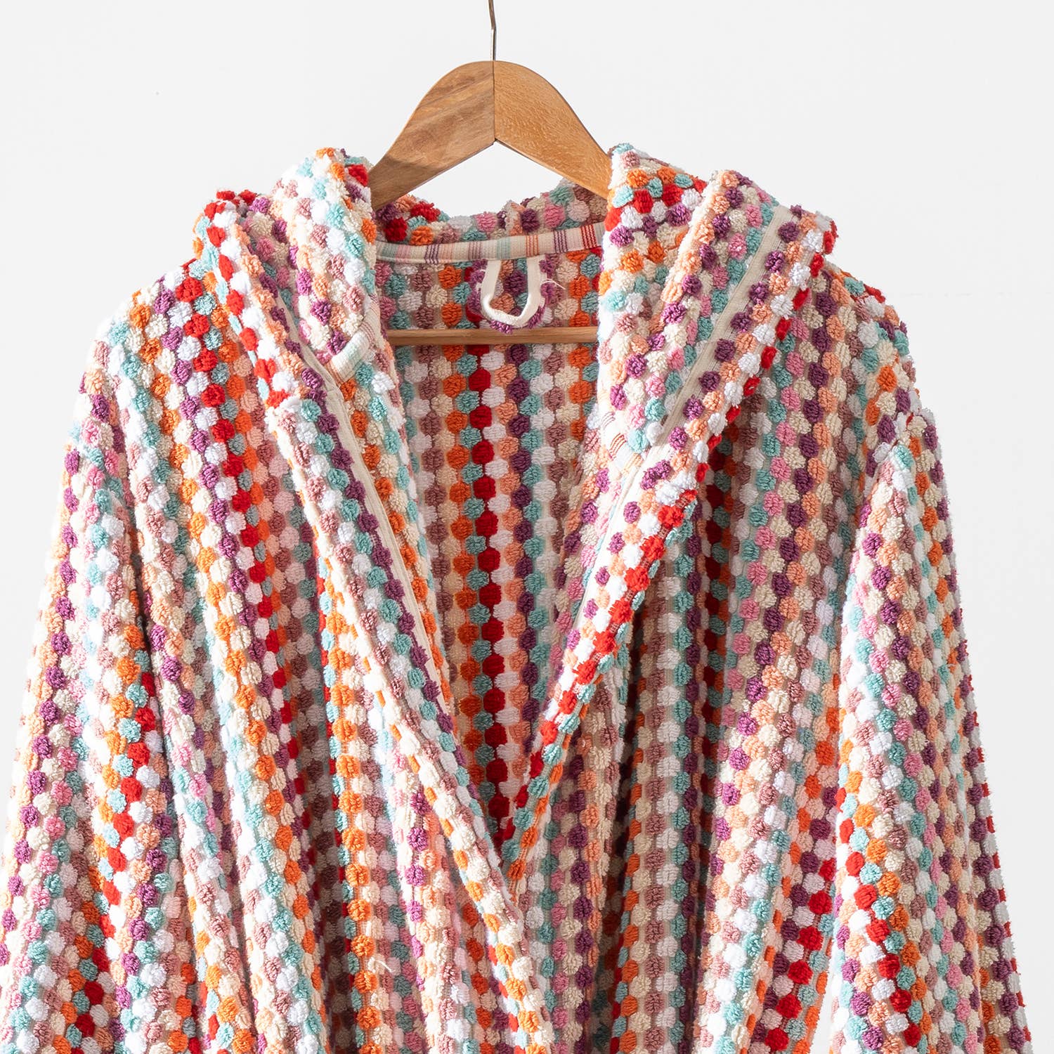 Pompom Bathrobe Handloom Turkish Cotton Resort Heavy Luxury